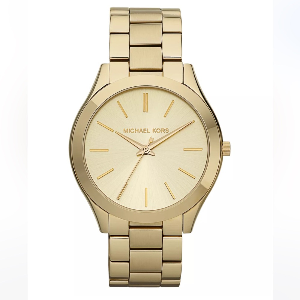 Michael Kors Runway Gold-Tone Stainless Steel Watch 42mm